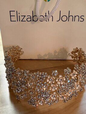 Bridal Swarovski Wide Crystal Headband/Tiara, NWT